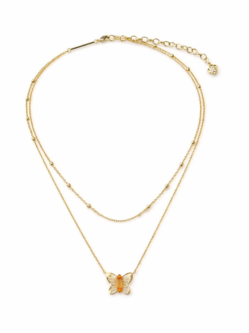 Kendra Scott Butterfly Multi-Strand Necklace in Coral Catseye - Picture 3 of 8
